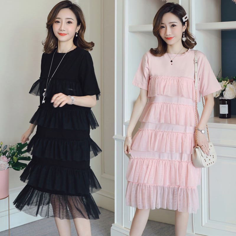 【新作】【送料無料】 マタニティウェア2019夏バージョンの新しいマタニティ授乳ドレス。膝のマタニティドレスの上にステッチの層が緩んでいます-アリババ サマー 夏物 expec21748064957