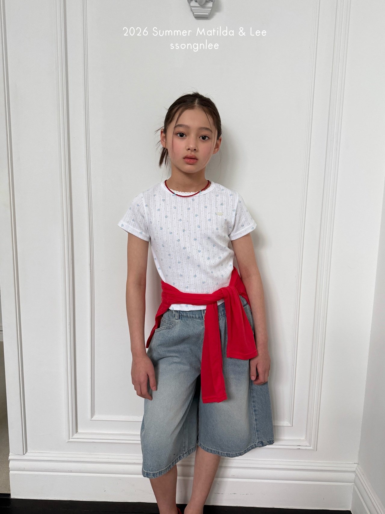 [Matilda&Lee] Flower Short sleeve T-shirt / [마틸다앤리] 플라워반팔티