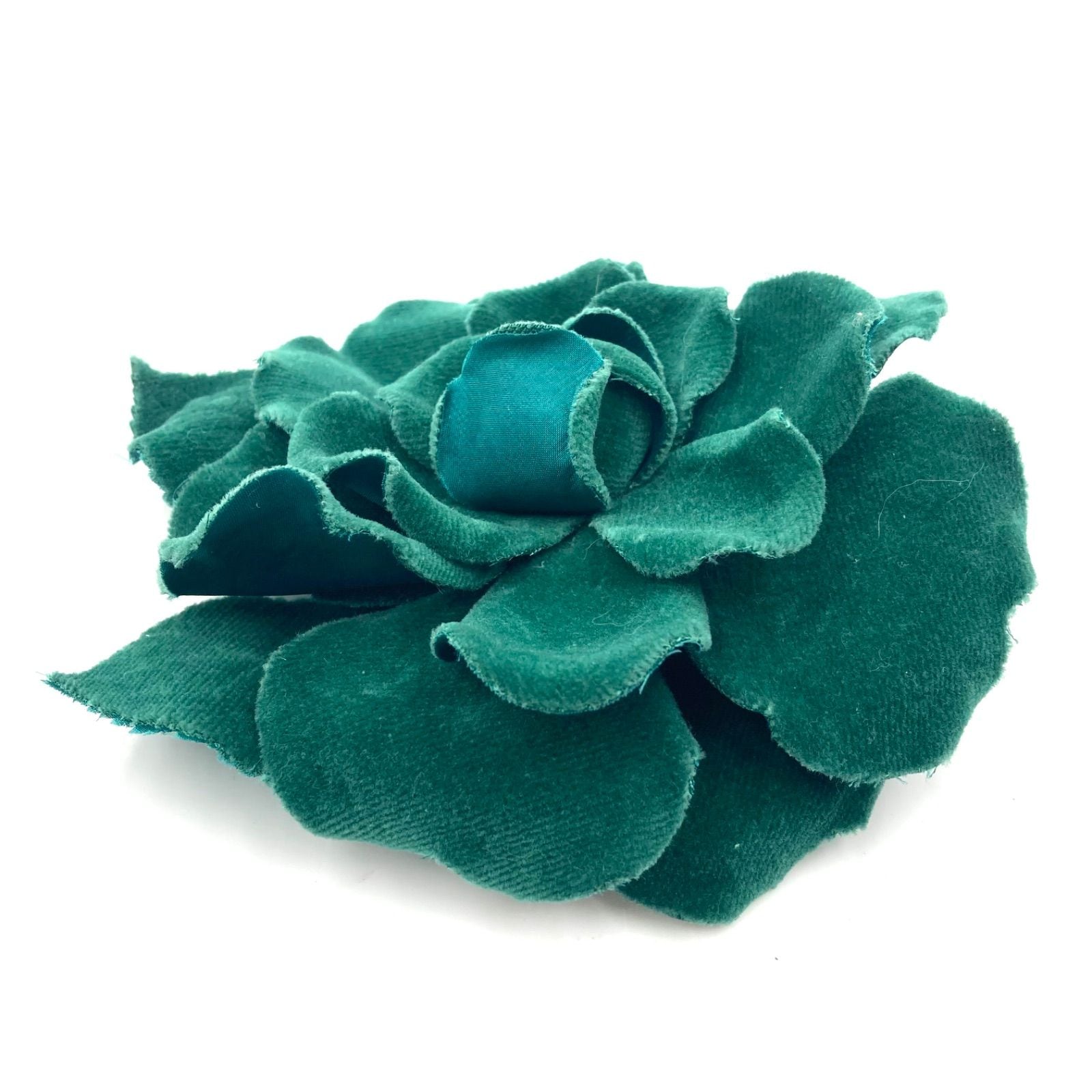 CHANEL シャネル カメリア コサージュ ブローチ ベルベット地 ベロア