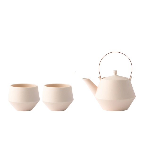 new [GIFT SET] Frustumミニ土瓶＆煎茶 (素焼釉)