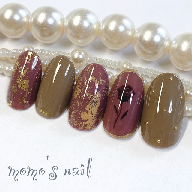 ネイルチップ アンティーク ベージュ ピンク 花柄 付け爪 つけ爪 結婚式 ブライダル ウエディング 成人式 上品 Momo S Nail ネイルチップ アンティーク ベージュ ピンク 花柄 付け爪 つけ爪 結婚式 ブライダル ウエディング 成人式 上品 Momo S Nail