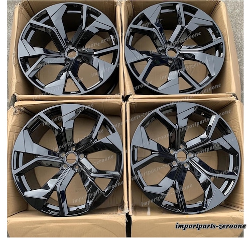 20インチ グロス ブラック ホイール フォルクスワーゲン アルテオン 20x8 オフセット 40 4 個セット- 鍛造 -BRN-12728★