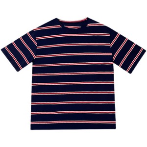 【韓国通販 dgo】2colors オーバーサイズストライプサマーTシャツ ターコイズグリーン/ヴィンテージネイビーブルー(W2616）センス溢れるファッションitem