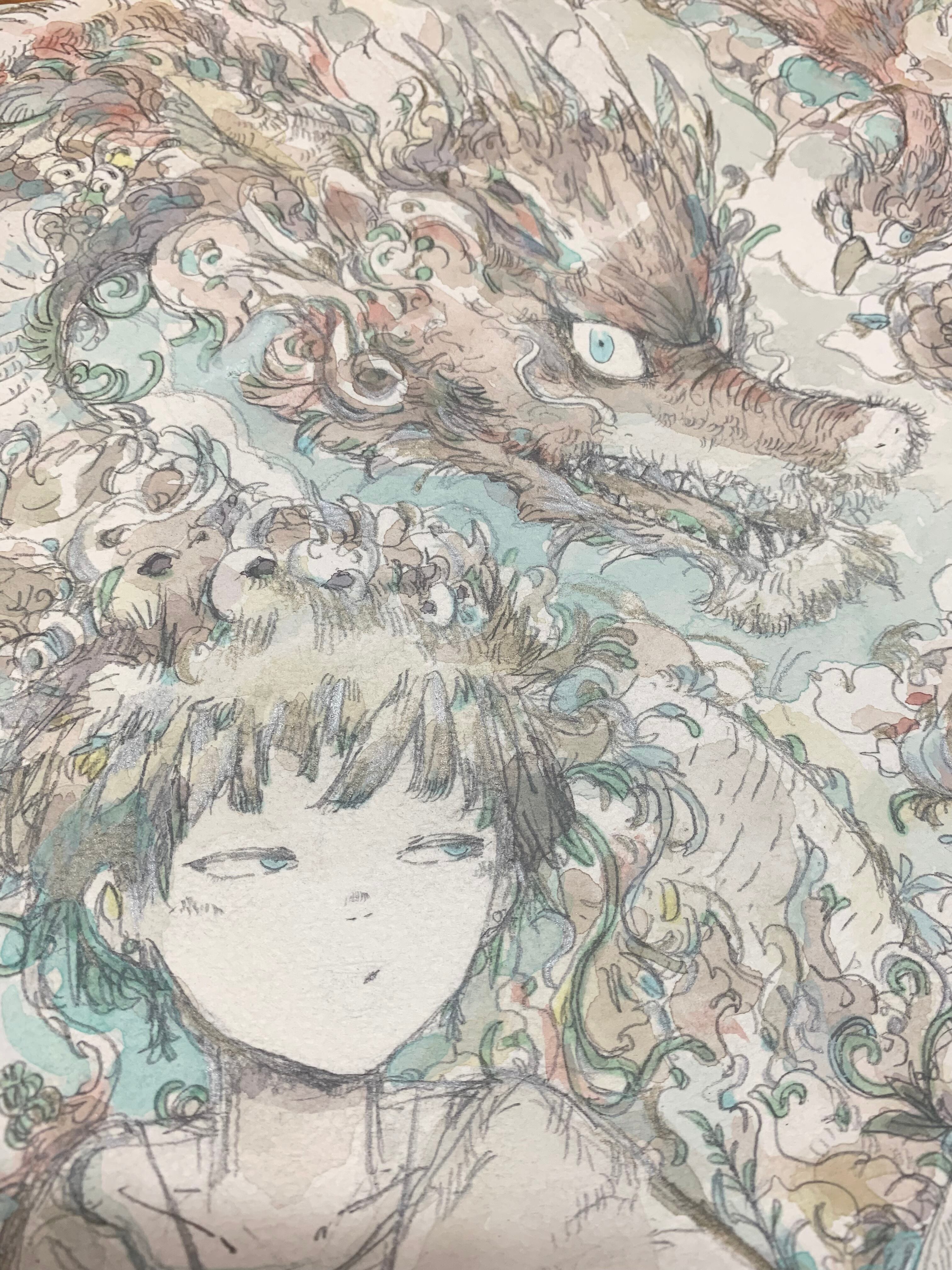 原画】龍のように強くしなやかに | 左猫背の絵のお店