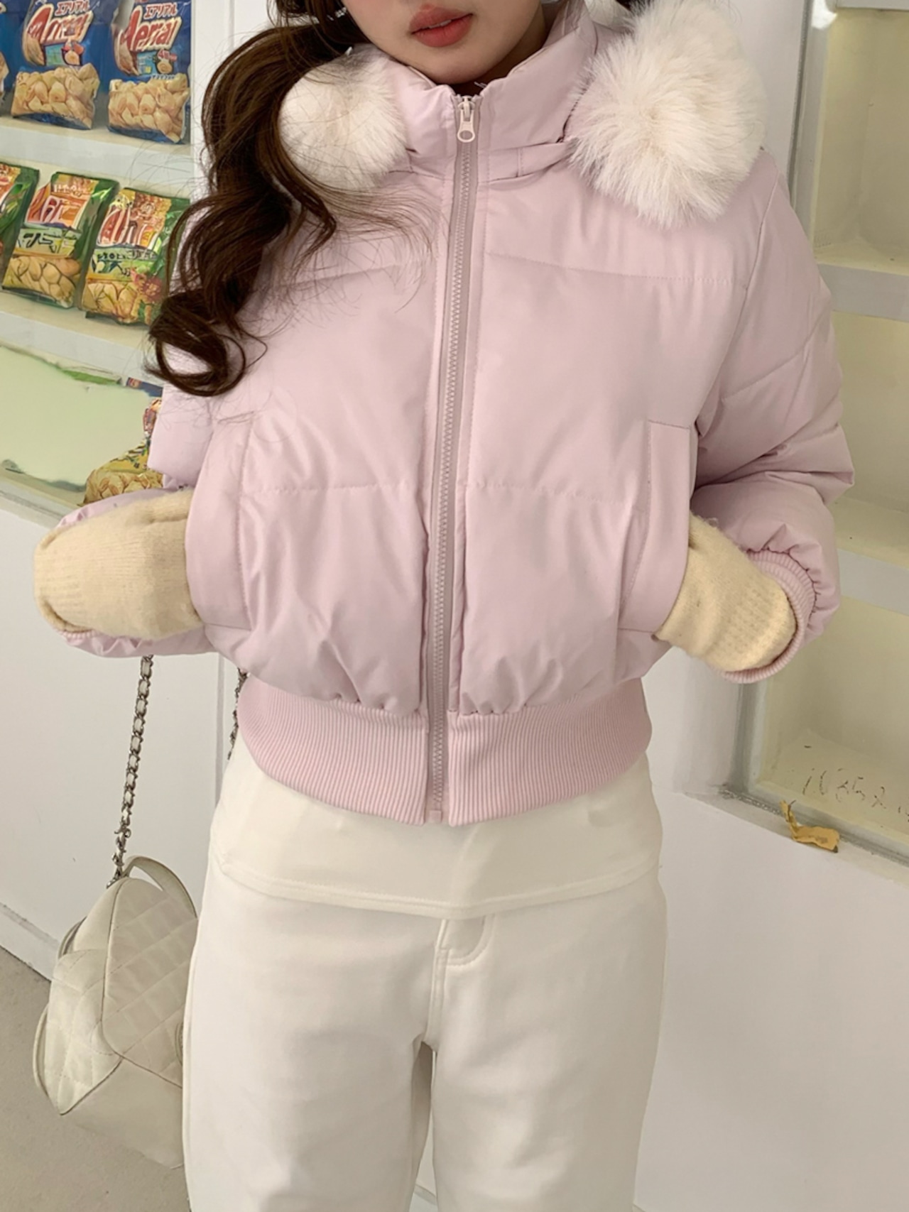 リッチファーパフジャケット LK1789