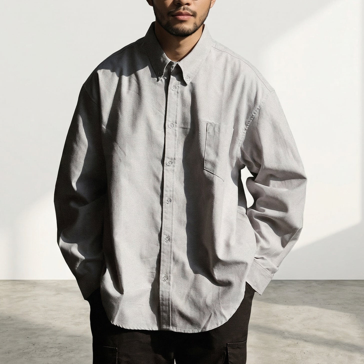 クリアオックス ルーズボタンダウンシャツ a-1336