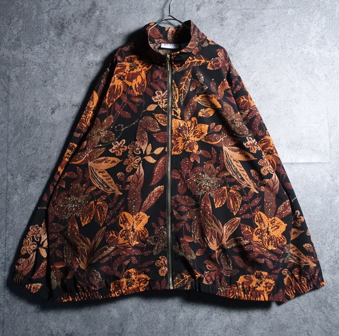 Multicolor Fallen Leaves Pattern Design Nylon Jacket