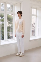 GOXO ゴーエックスオー スワッグボールメッシュポケットストレッチプルオーバー クリーム