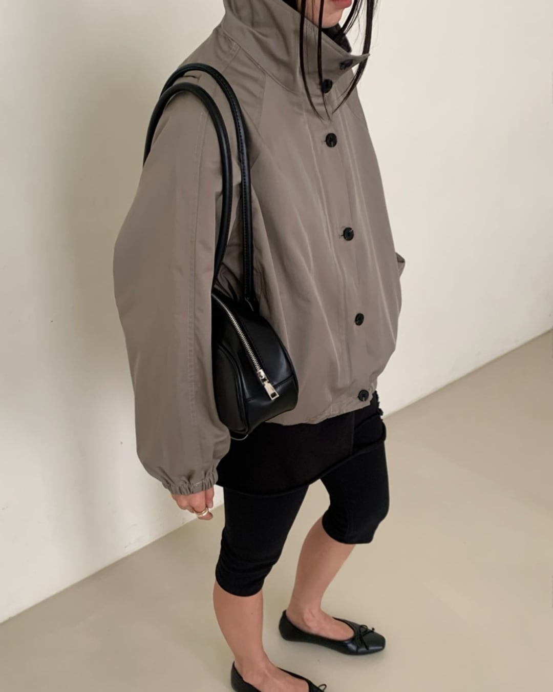 ボリュームスリーブショートブルゾン