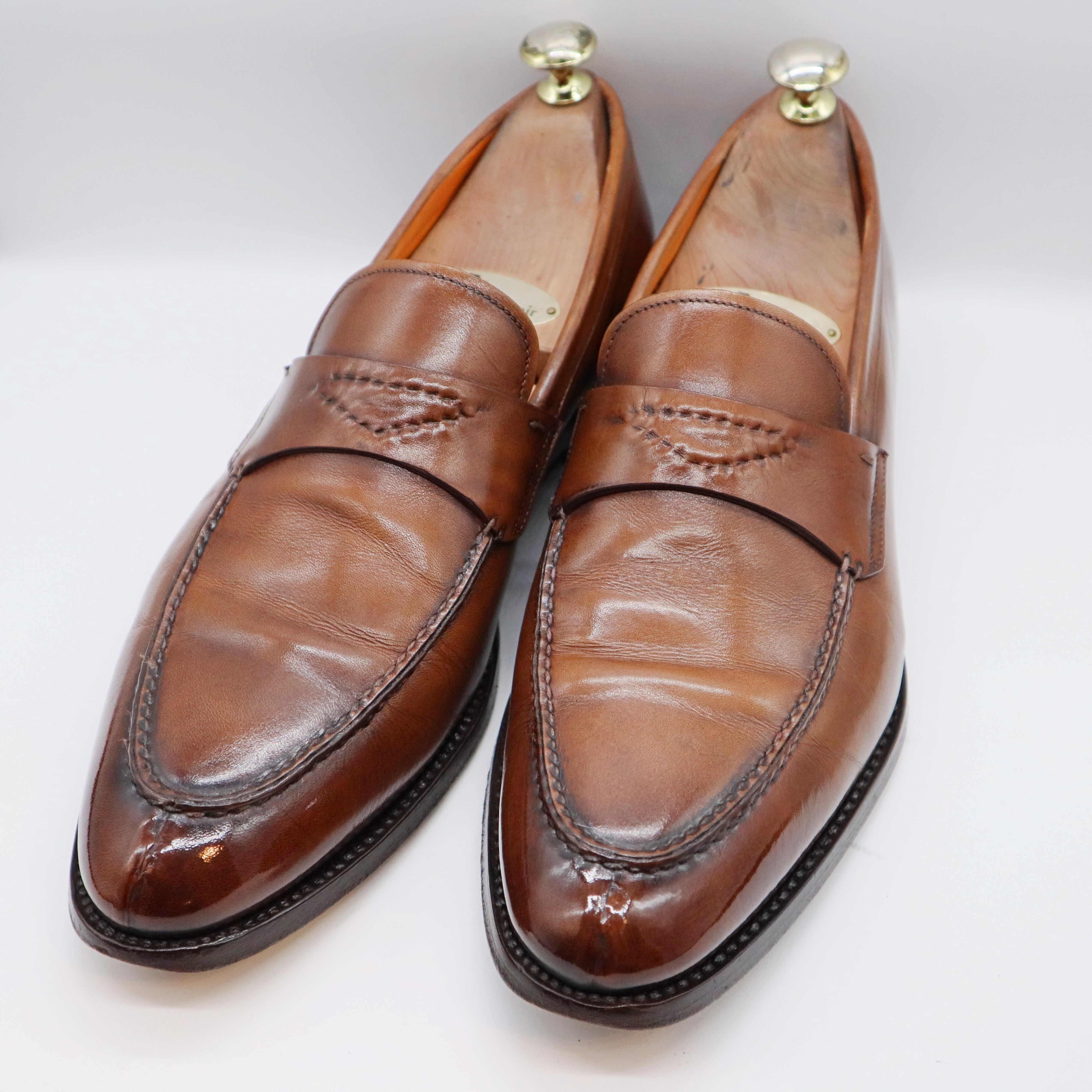 サントーニ / Santoni / ローファー / スキンステッチ / 中古 / 革靴