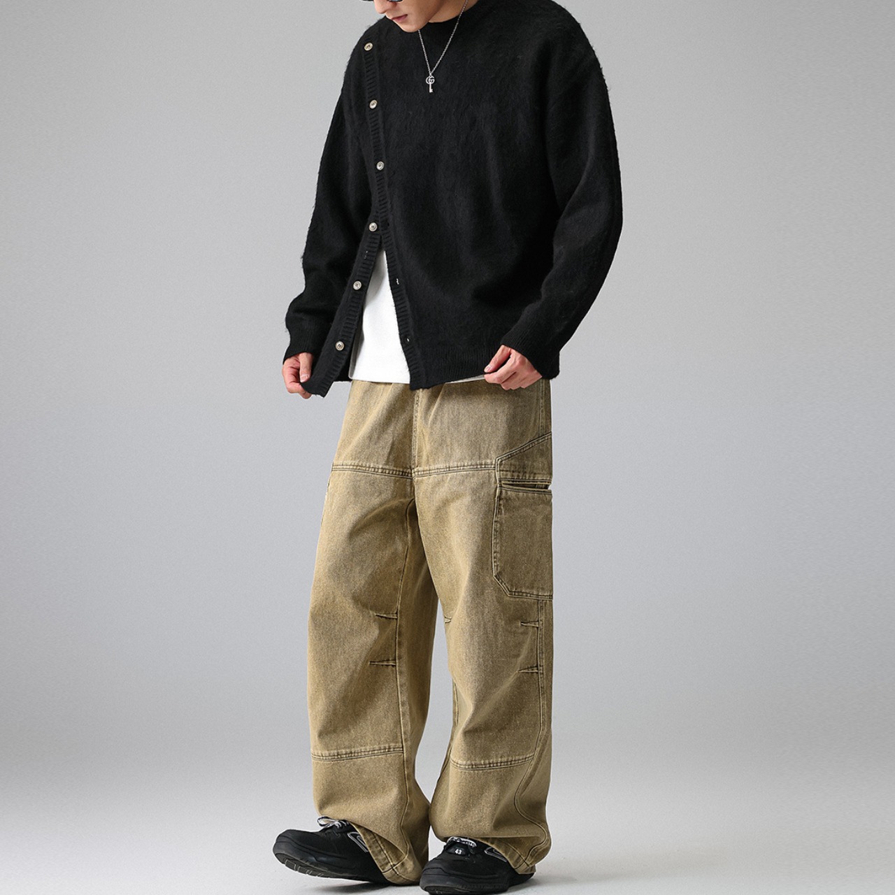 アシンメトリーデザインシャギーカーディガン　TB1762・画像8