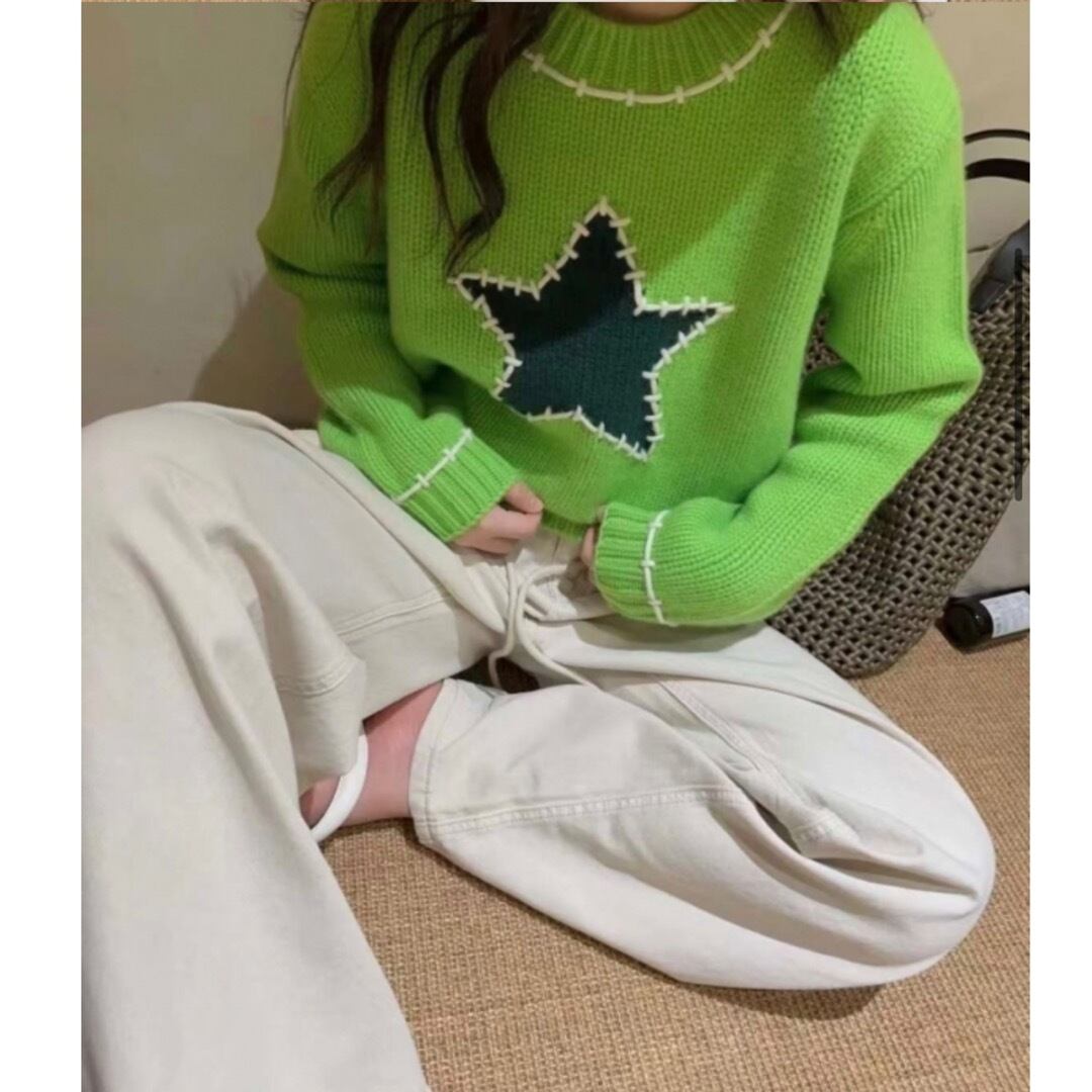 rhyme color star design knit