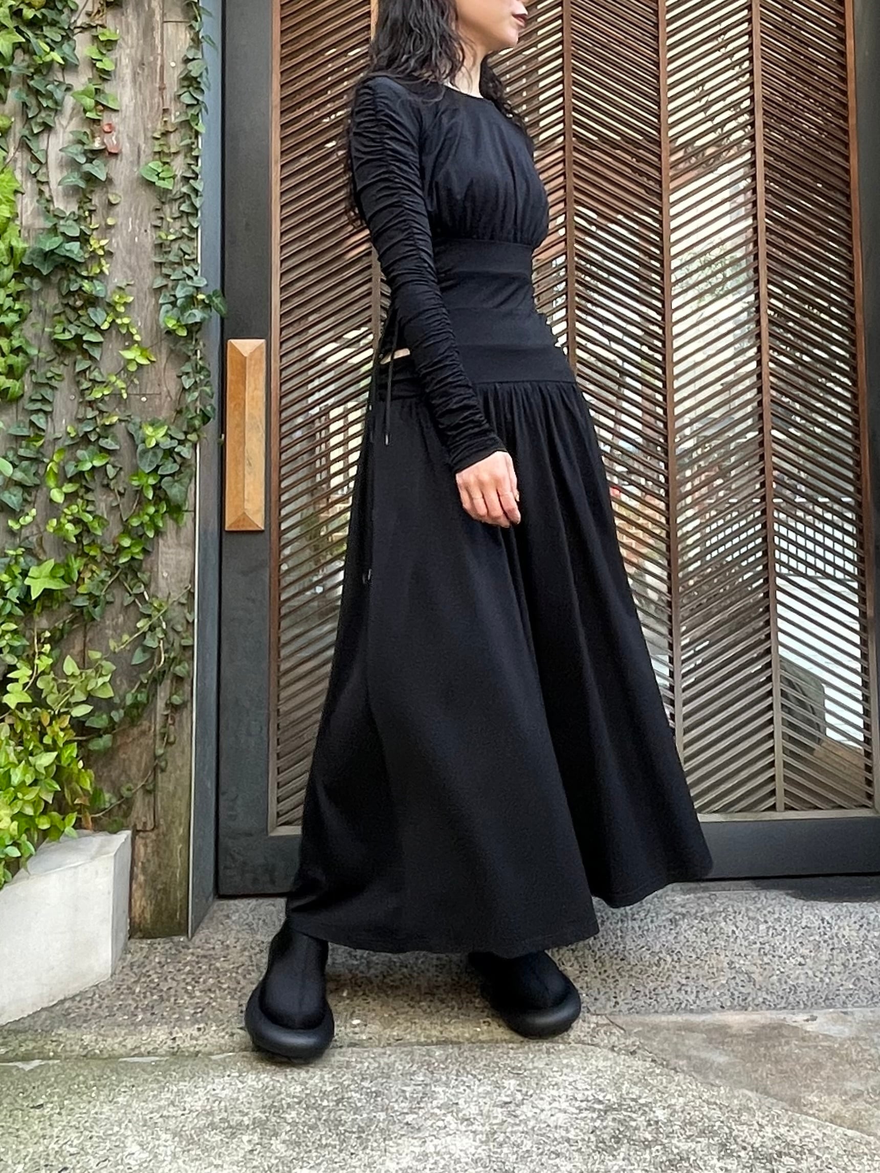 FETICO フェティコ / NYLON JERSEY GATHERED DRESS | TRENTオンライン 