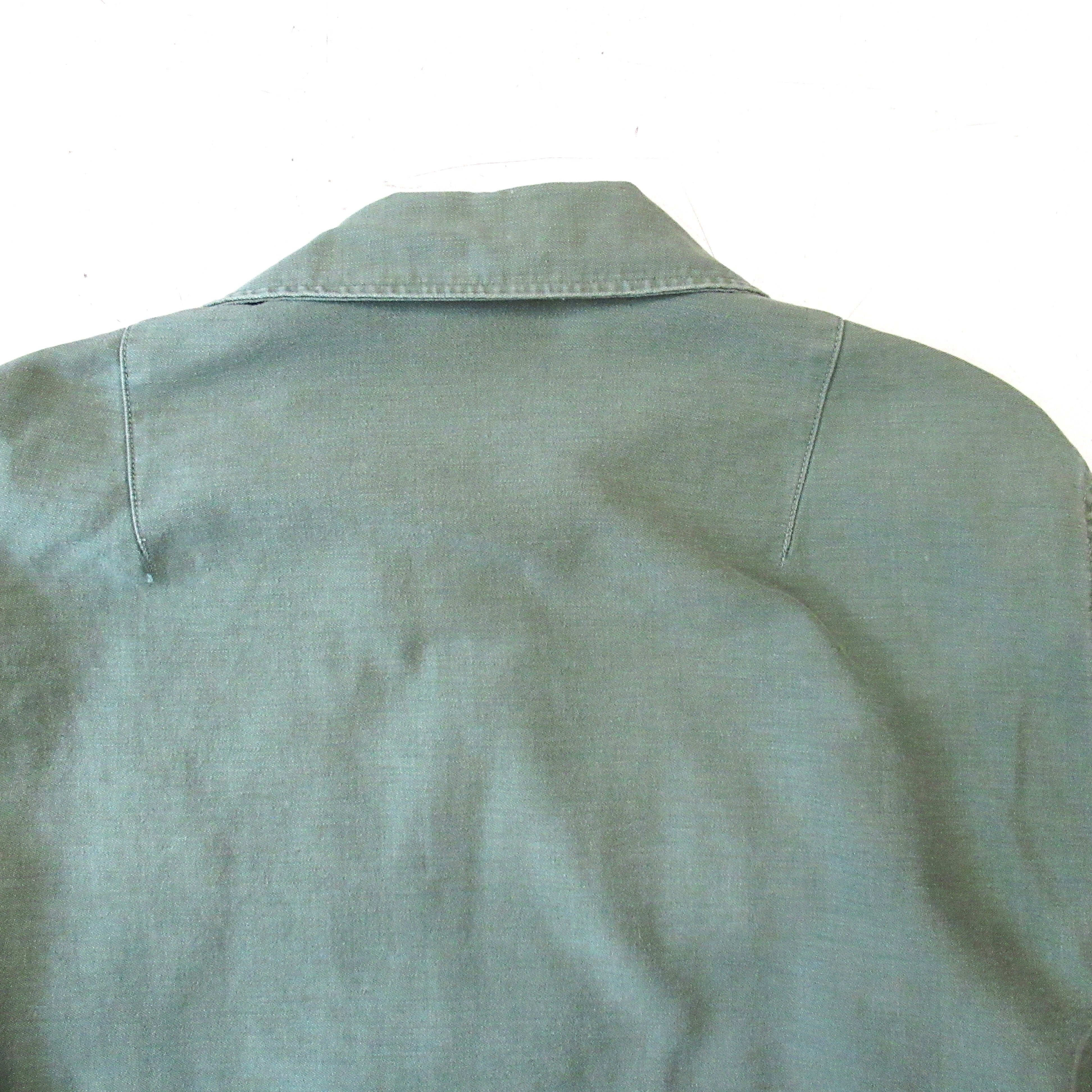 60S U.S.ARMY OG-107 筒袖 3rd Utility Shirt 【16 1/2 ×33】 | drop by
