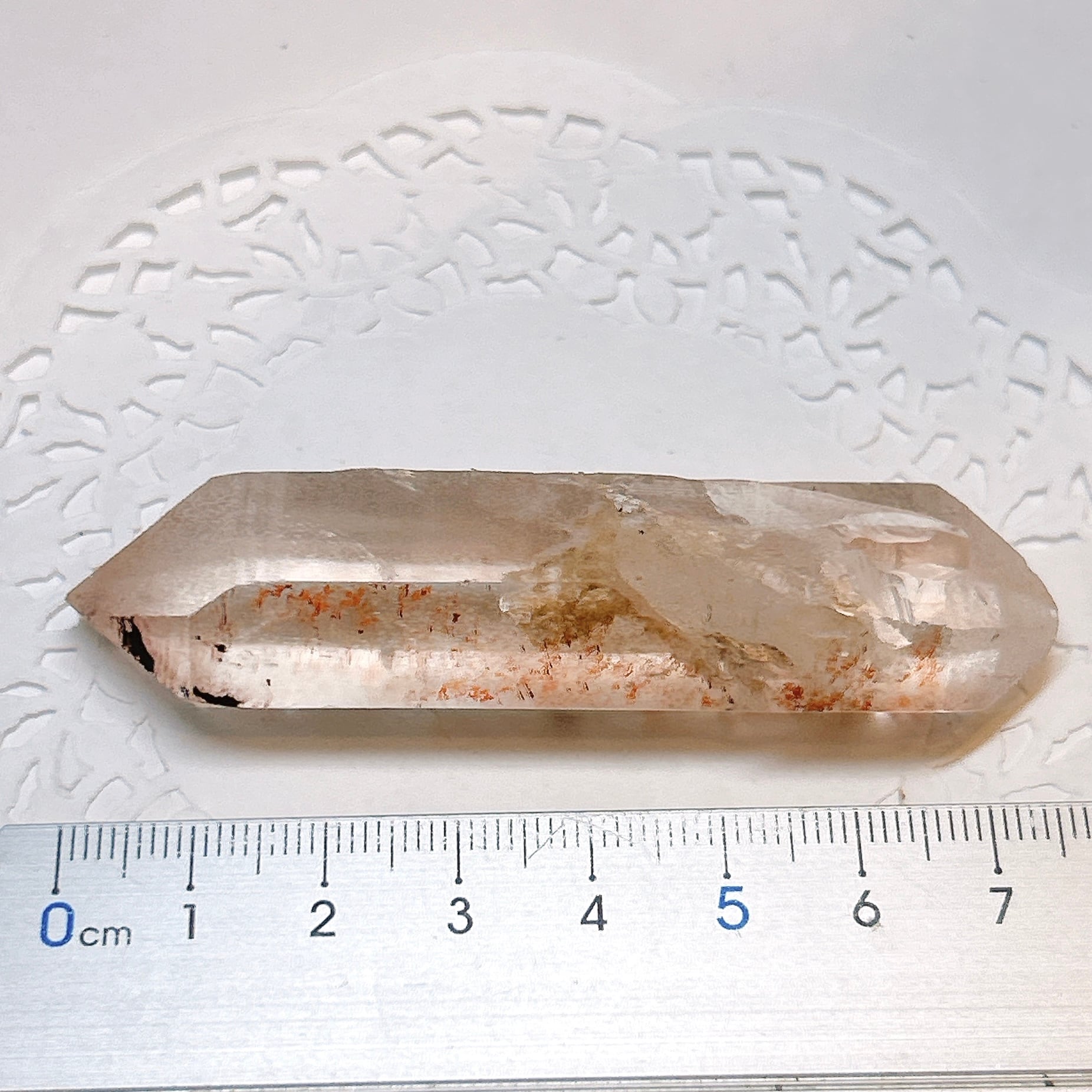 E18097】セルフヒールド 両錐 水晶 クォーツ ヒマラヤ水晶 ヒマラヤ産