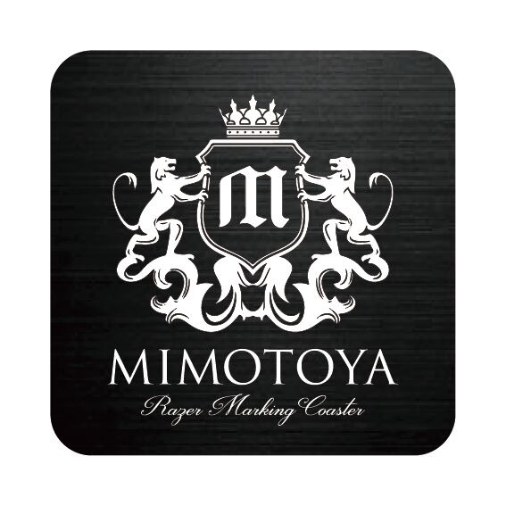 金属コースターへの名入れ MIMOTOYA