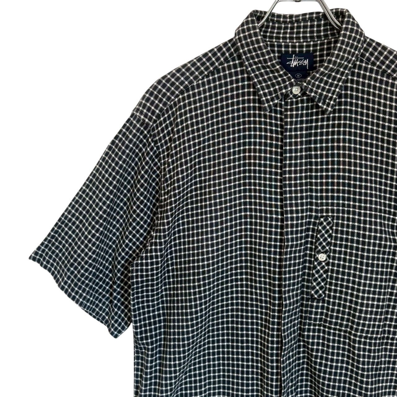 Old Stussy チェック柄　半袖シャツ stussy ステューシー 半袖シャツ M チェック柄 old stussy インド製