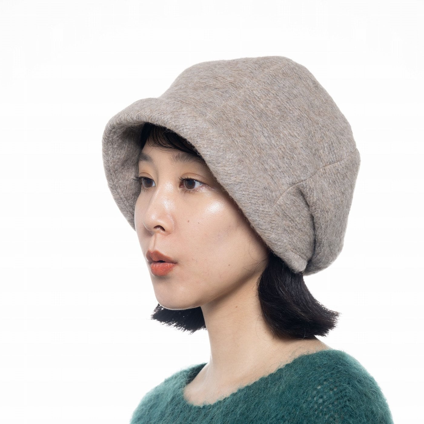 ウール混エアリーウールスラブ フード キャスケット｜帽子 | 【公式