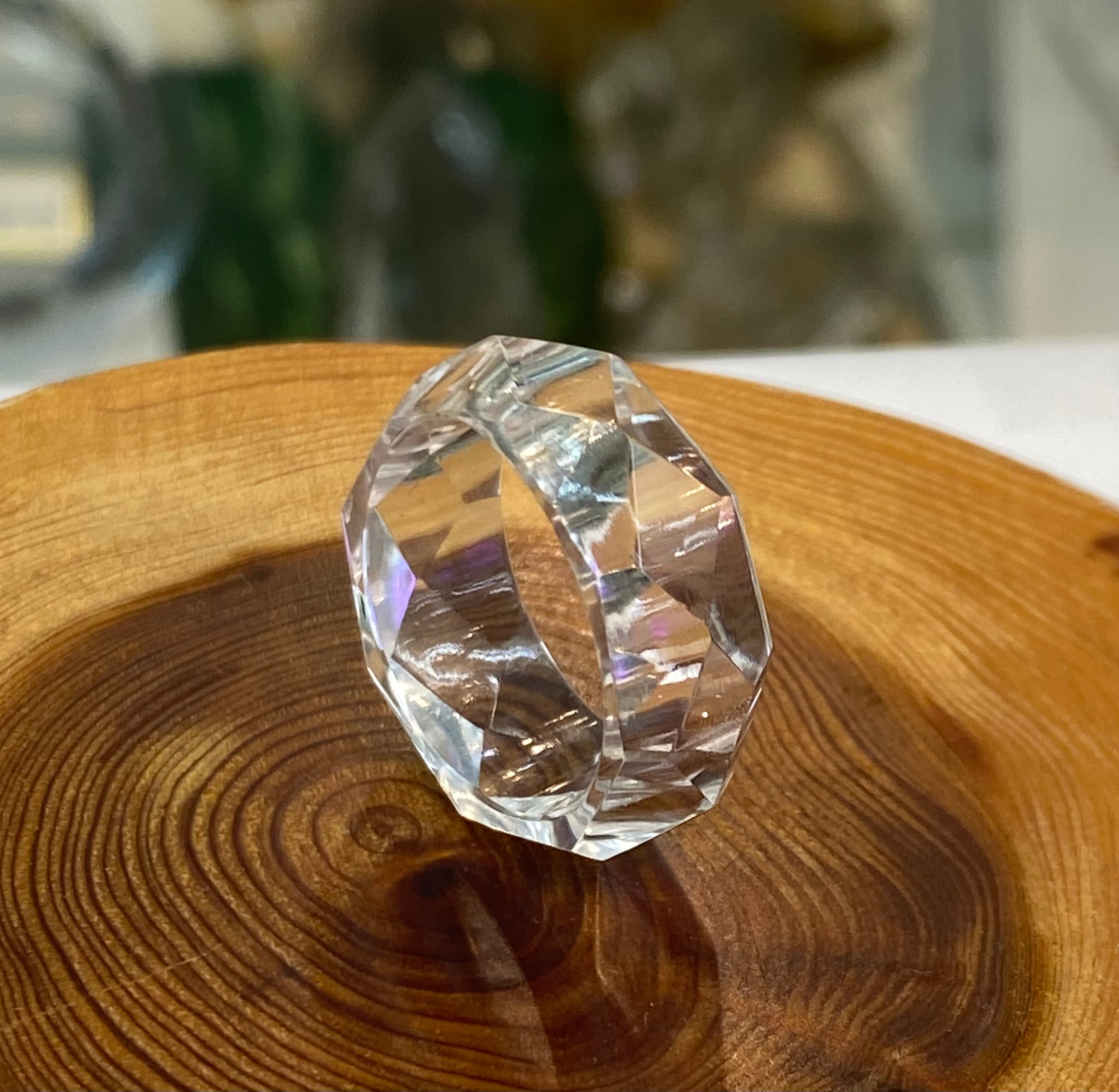 厳選 ガネッシュヒマール産ヒマラヤ水晶 くりぬきリング12号 手作り