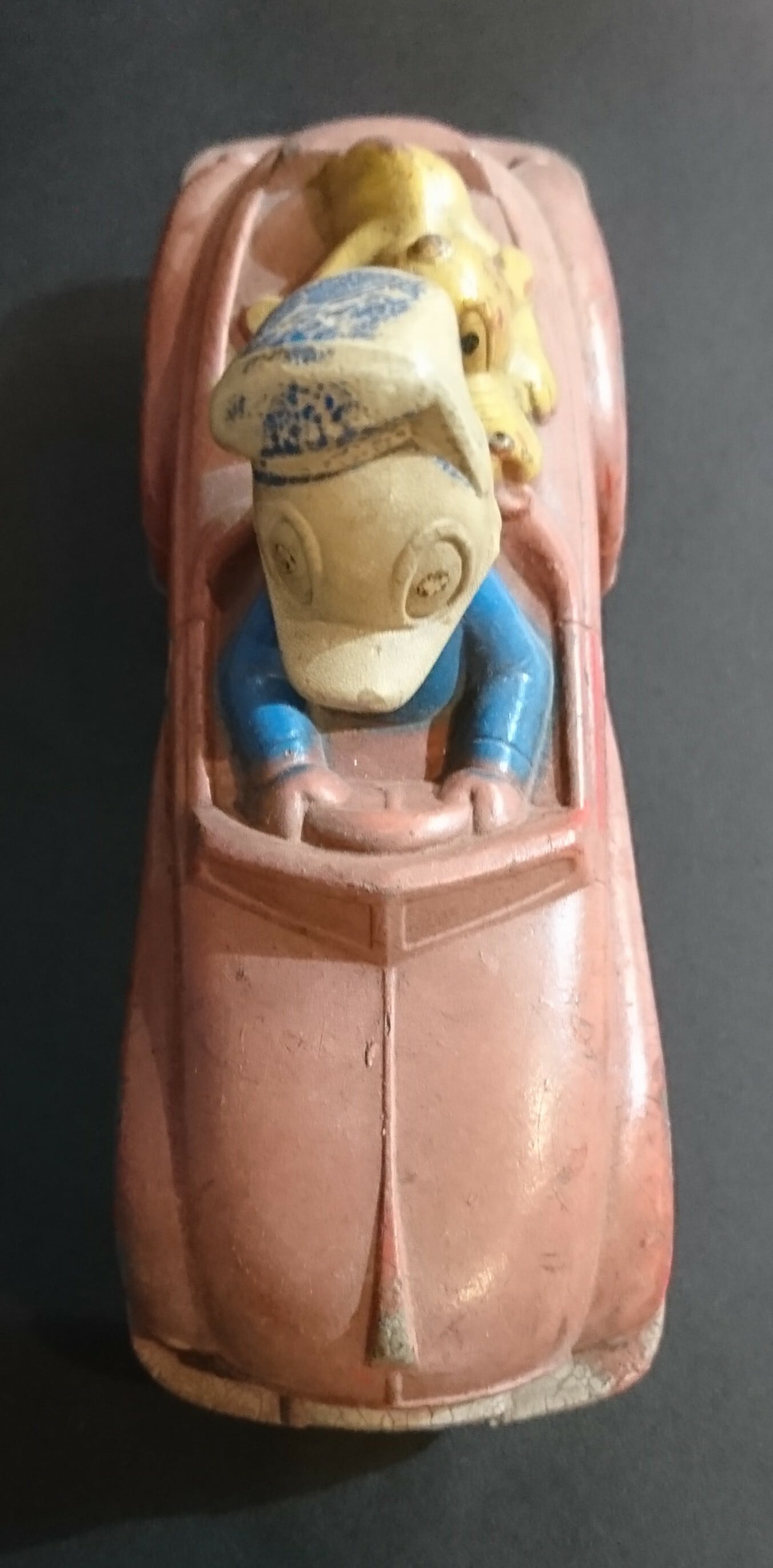 1940s ヴィンテージ サンラバー ドナルドダック プルート ミニカー