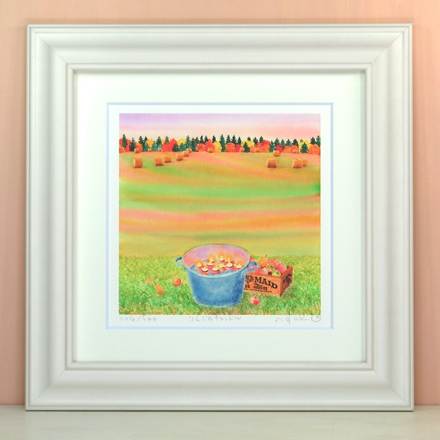 栗乃木ハルミ「りんごのキャンドル」　　　　　　　　　　　　 cタイプ　絵画・ 額入りアート