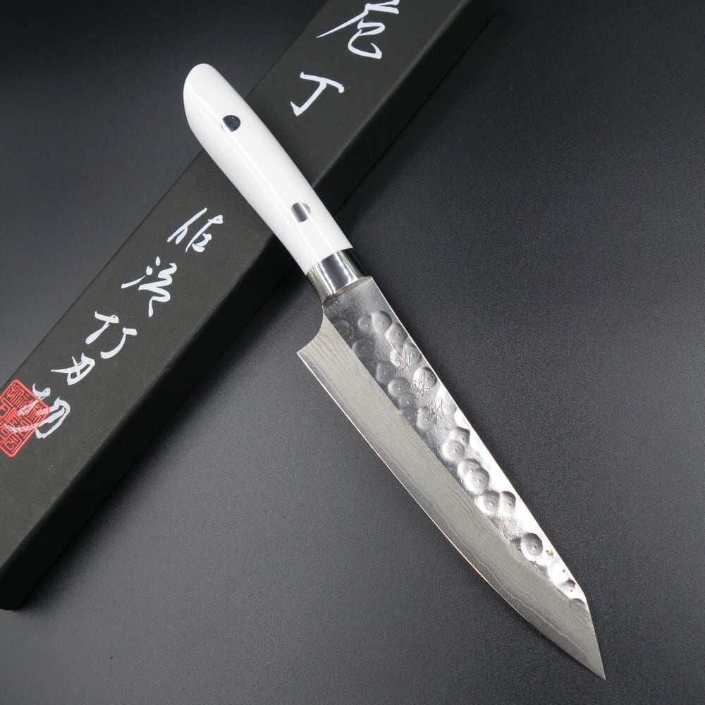 佐治作 包丁 ペティナイフ 佐治打刃物 130mm 粉末ハイス鋼SRS13 白