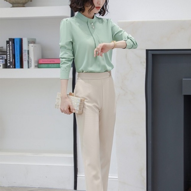 ブラウス ミントグリーン フォーマルトップス mint green | heart  