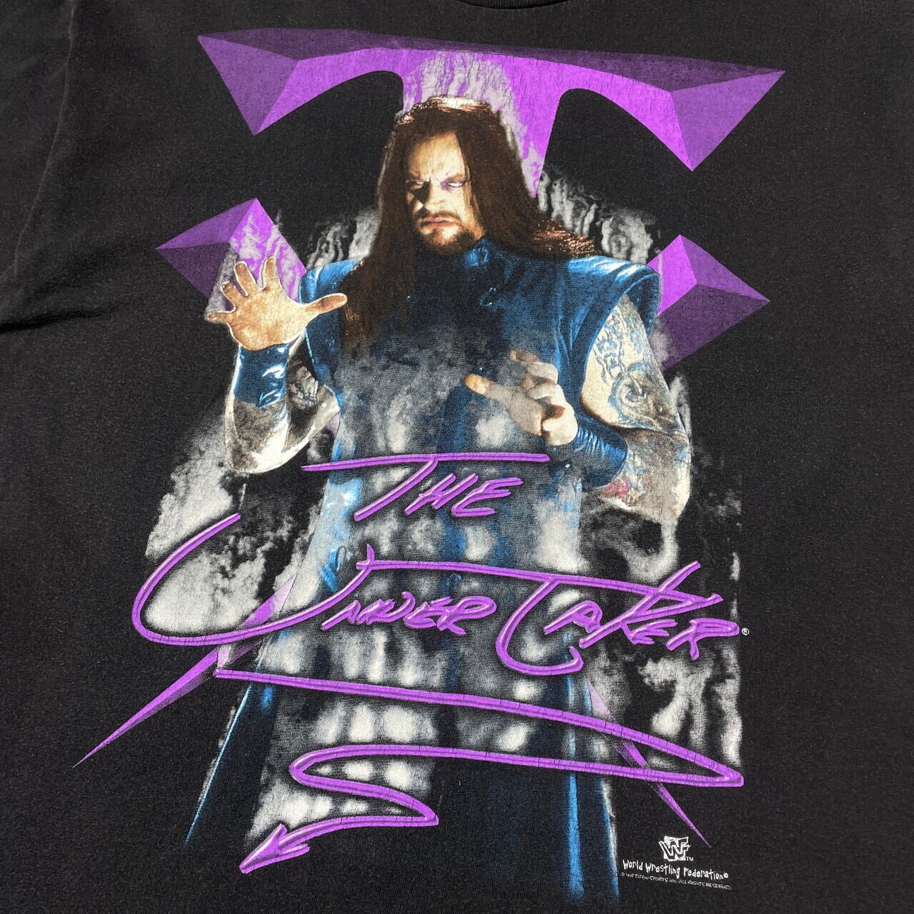 90年代 WWF プロレス The Undertaker プリント Tシャツ メンズL 古着 
