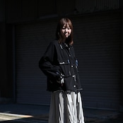 KUON / GANKO別注 Sashiko Kimono Sleeve Cutoff Denim shirt jacket レディースコーディネート