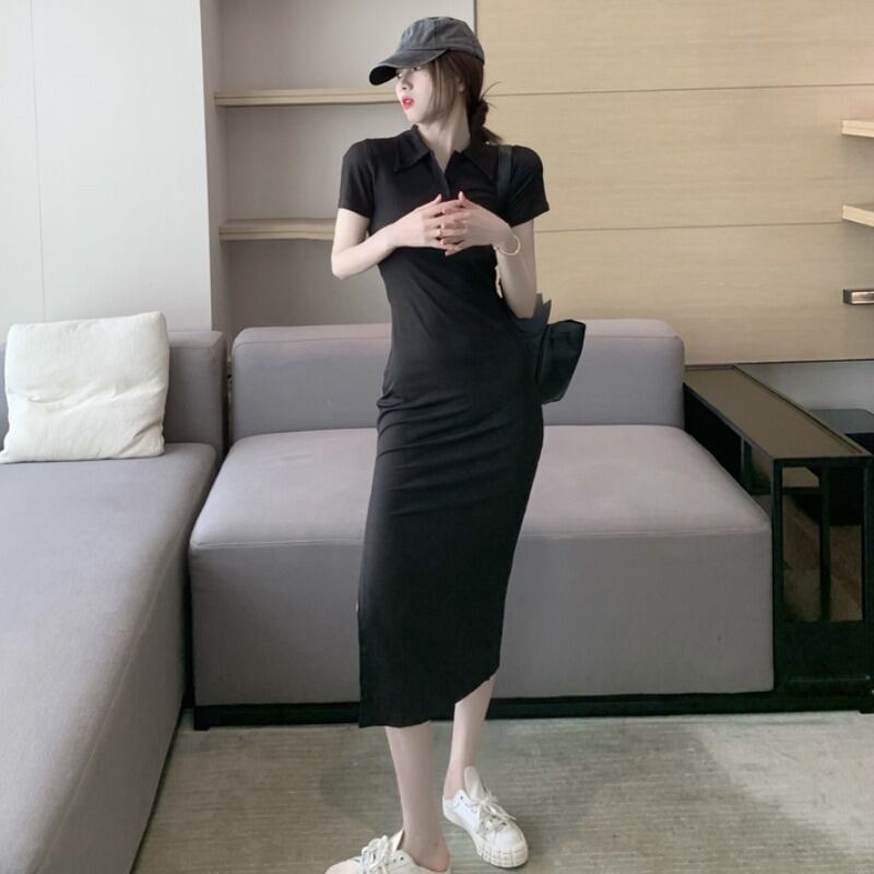 カラードレス スリムスリットスカート ハンチェンe9580489349