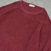 Eddie Bauer low gauge cotton knit burgundy