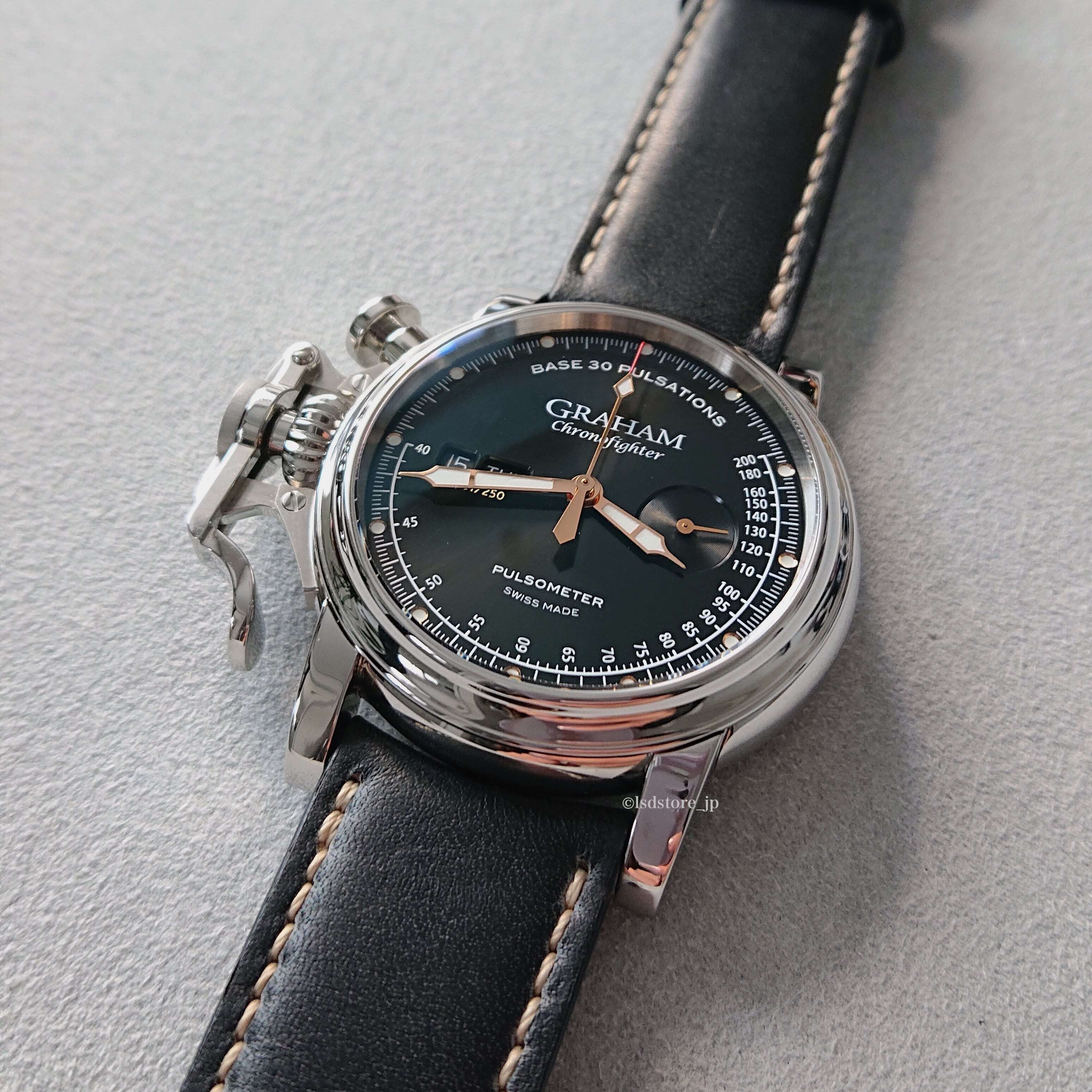 【GRAHAM グラハム】Chronofighter Vintage PULSOMETER  クロノファイターヴィンテージ パルスメーター ブラック 世界限定250本／国内正規品 腕時計