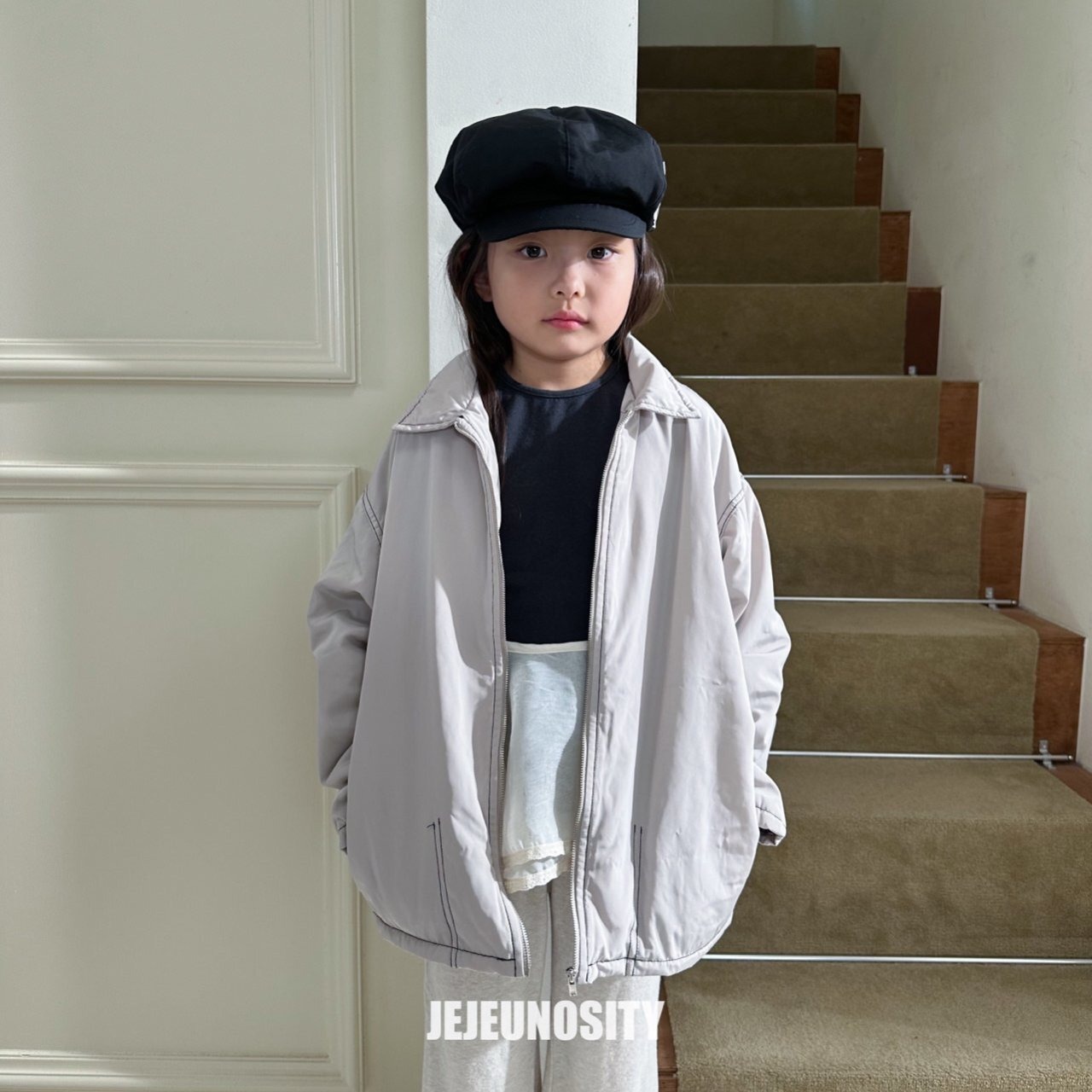 【jejeunosity】jejeハンチングキャップ チャコール FREE 240902 - 3