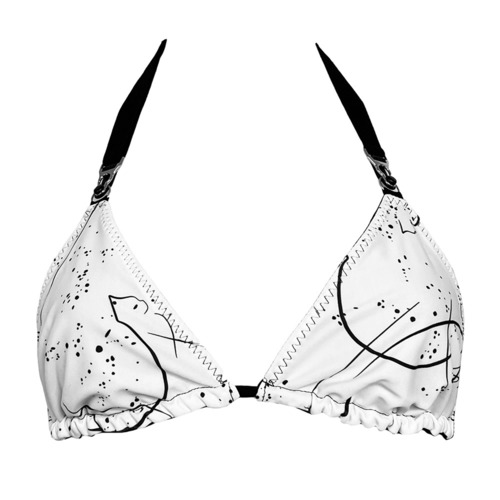 Riti Bikini Top - Black + Abstracat