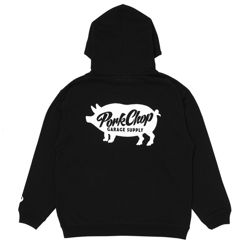 SCRIPT PORK HOODIE/BLACK