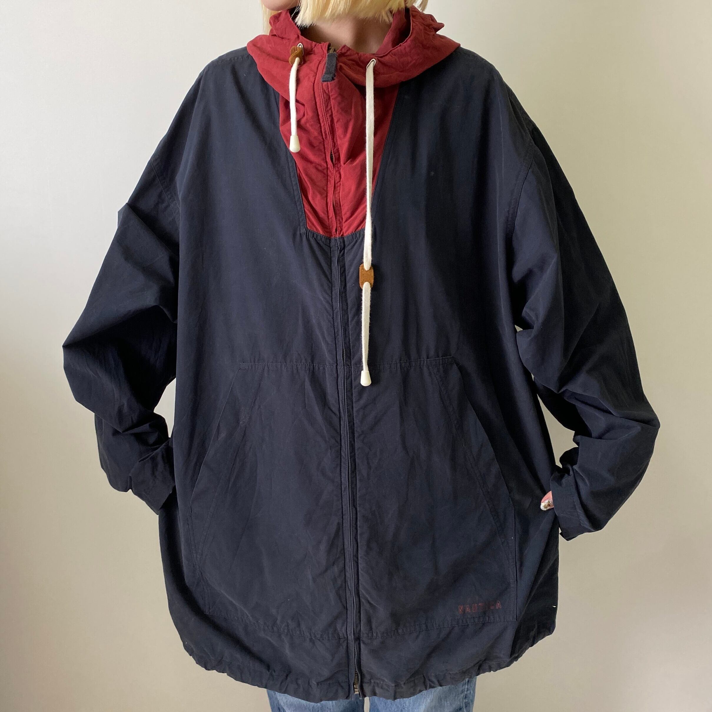 90年代 ヴィンテージ NAUTICA ノーティカ ナイロン×コットンパーカー 