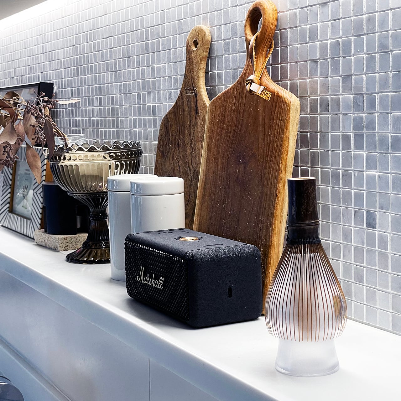 モダンな抹茶道具】アクリル茶筅直し（フロスト） ※化粧箱入り