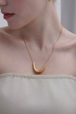 316L Teard U necklace［GOLD］#n183