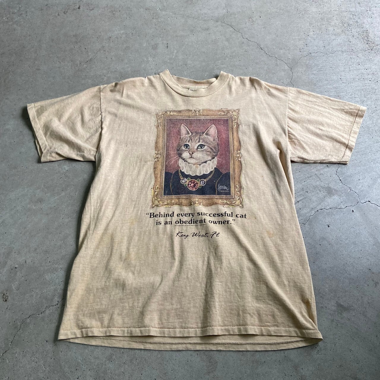 90年代 オニータ ONEITA 犬柄 アニマルプリントTシャツ メンズL ヴィンテージ /eaa349724515cm袖丈