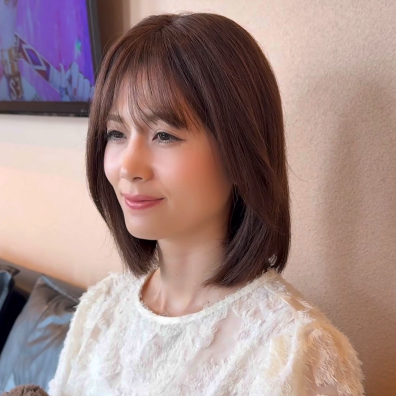 16プレミアム・モモ(ブラウン)人毛フルウィッグ