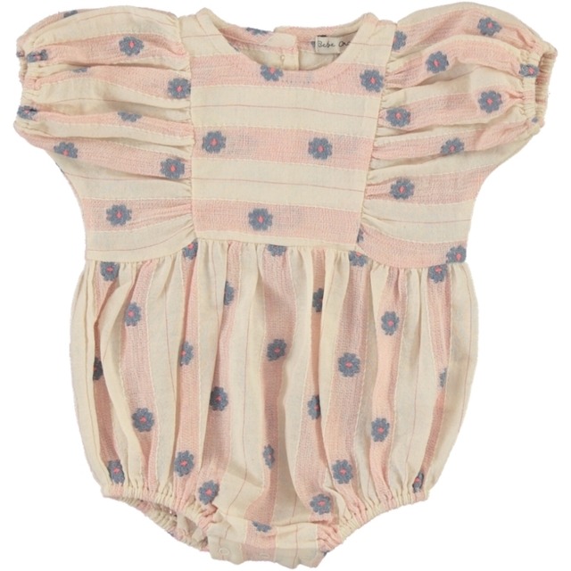 Bebe Organic (ベベオーガニック) / Elwen Romper / PINK PETAL STRIPE / 9M・12M・18M