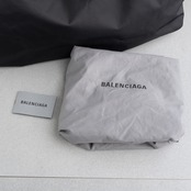 バレンシアガ ジュネーヴ ラージ ショルダーバッグ ブラック ナイロン レザー AW24