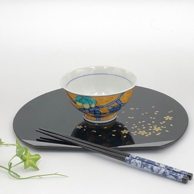 有田焼 黄濃（ダミ）葡萄 お茶碗 | 有田焼ショップ まるとも陶磁器