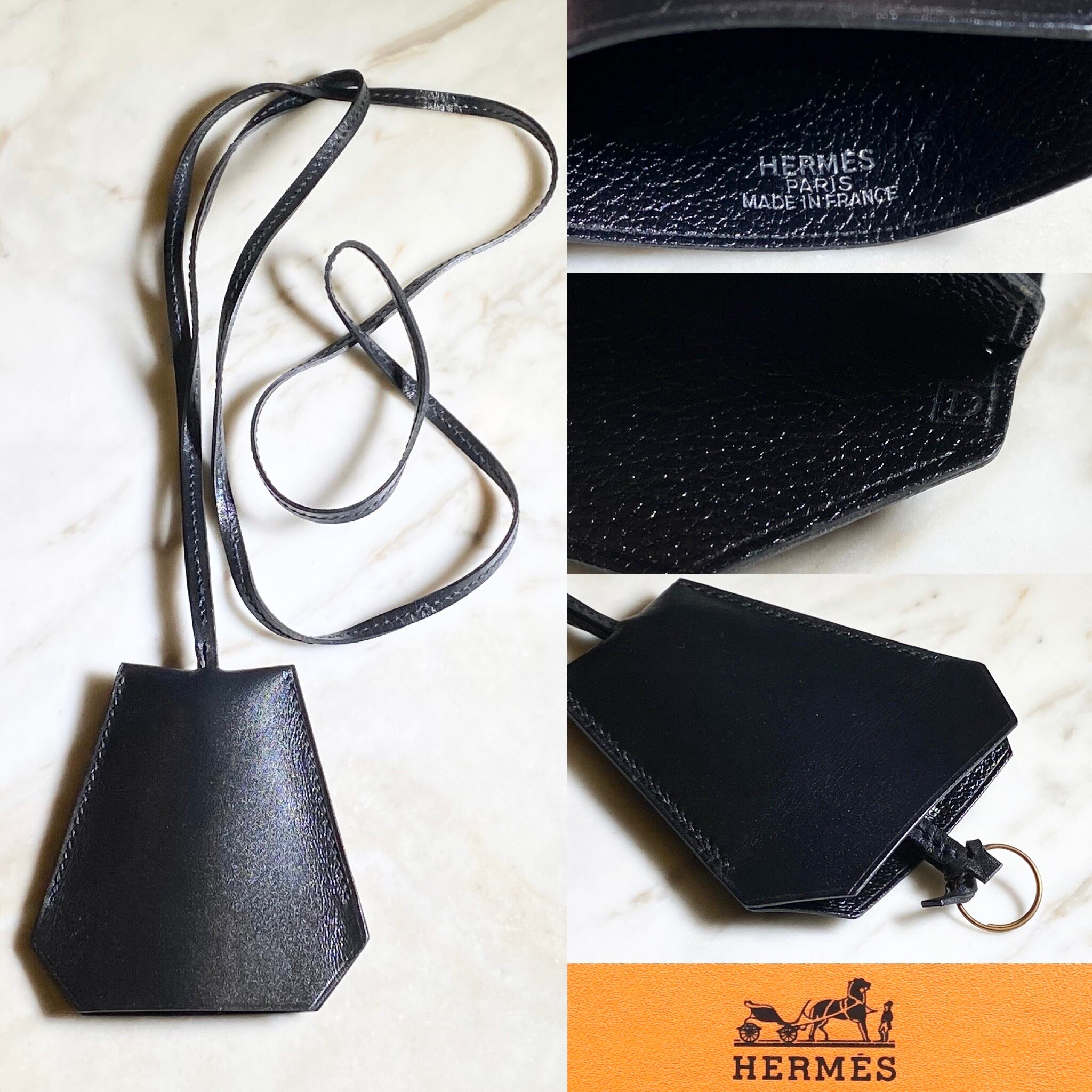 HERMÈS leather necklace 