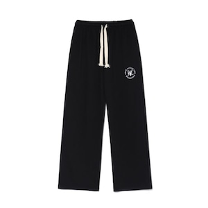 [WOOALONG]  Flor logo long wide pants - BLACK  正規品  韓国 ブランド 韓国ファッション 韓国代行 パンツ