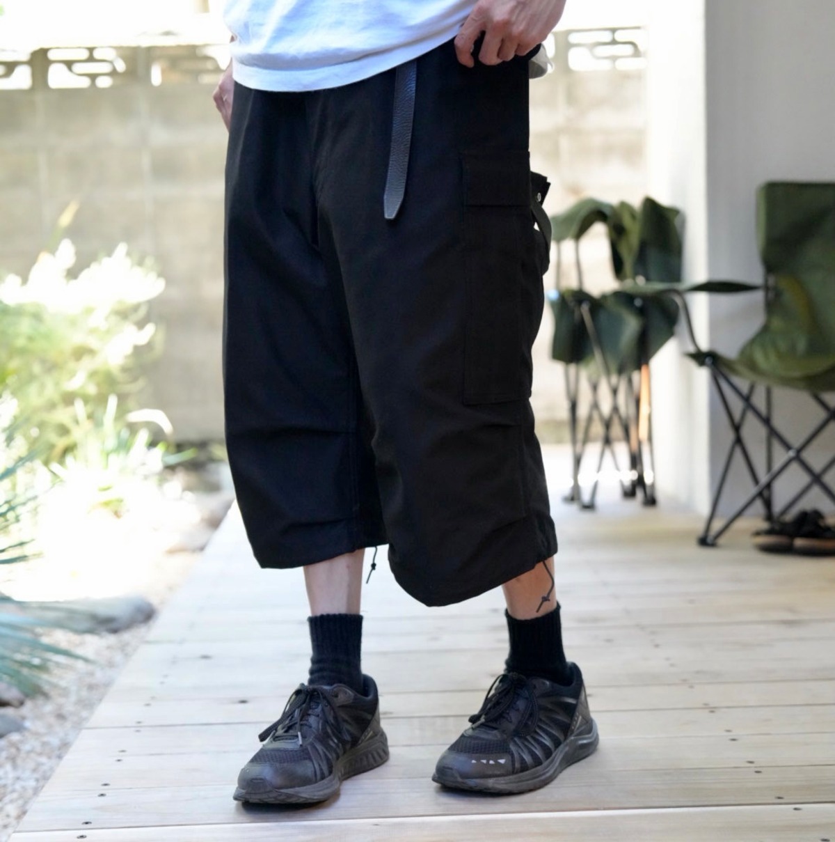 TUKI(ツキ) / field cargo shorts -09black-(0155) | Signs