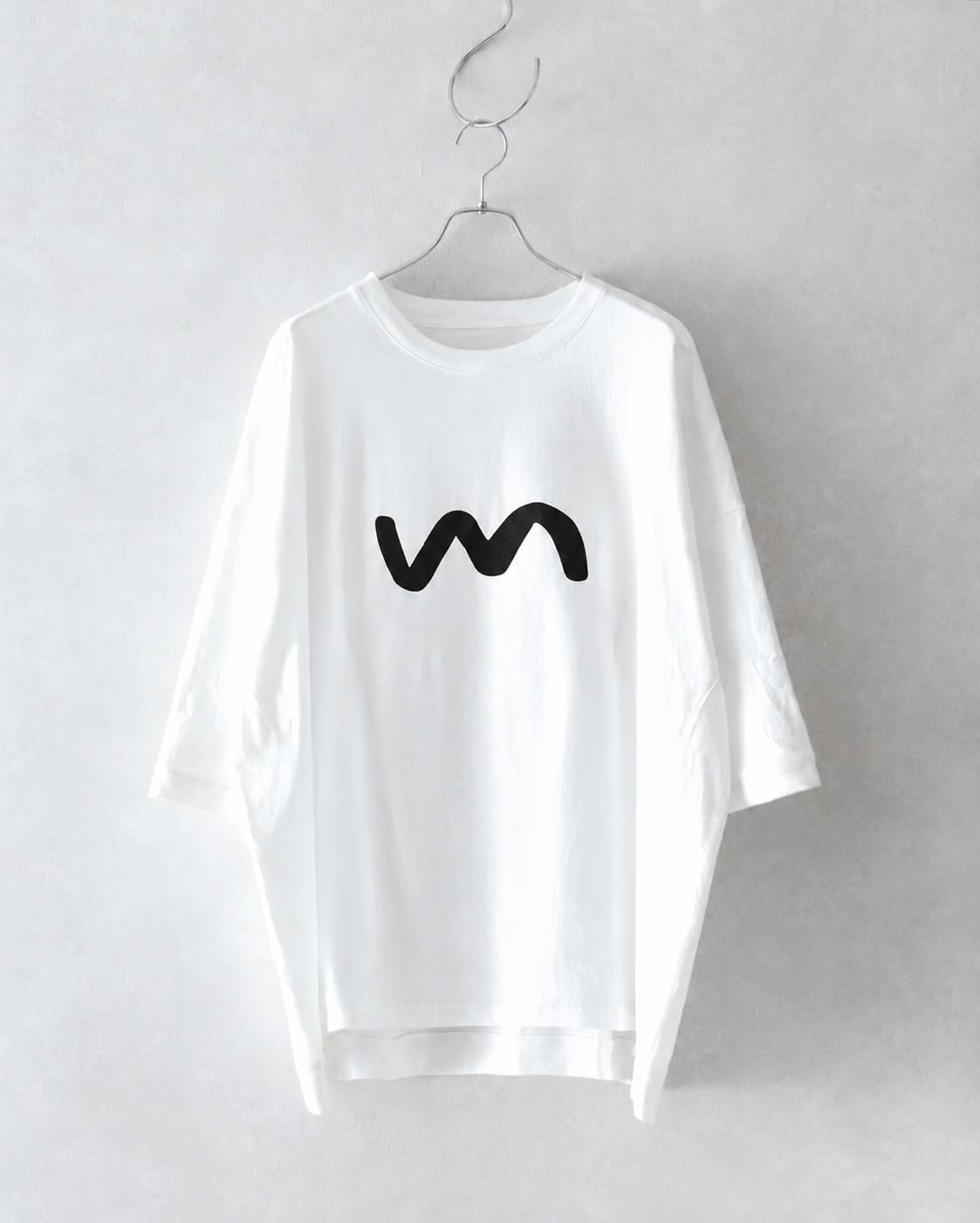 my beautiful landlet USA COTTON LOGO EMBROIDERY BIG T-SHIRT BLACK
