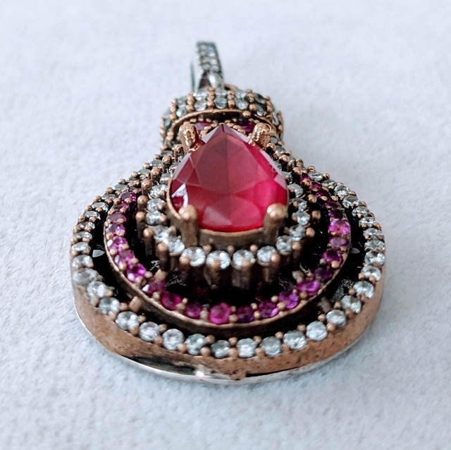 ☆NEW☆トルコ製 マーカサイト&925silverペンダントトップ (豹 