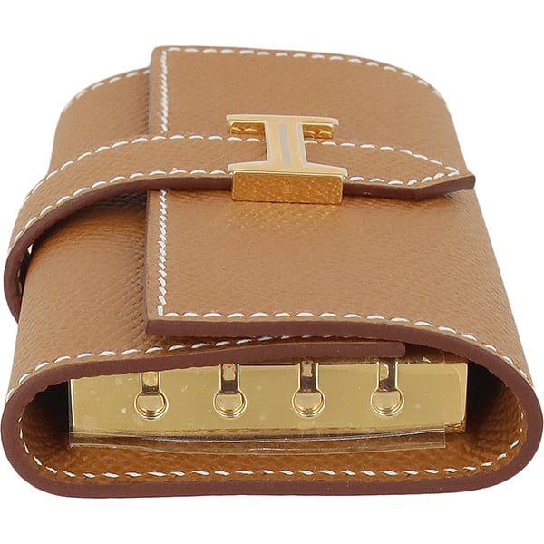 Unused HERMES エルメス キーケース ベアン ヴォーエプソン ゴールド