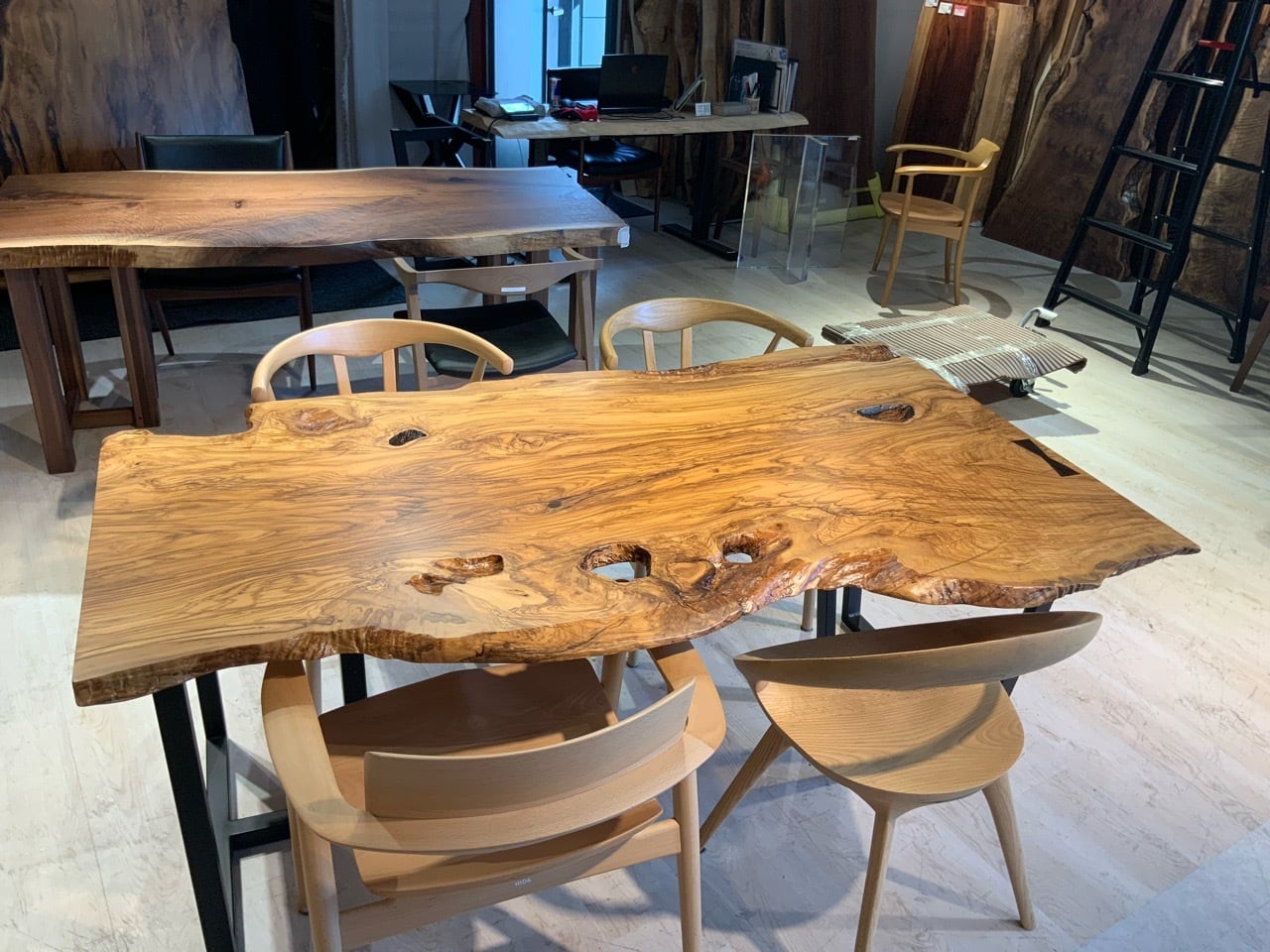 O様商談中【Premium】オリーブ_1700×1010×31_浅草本店_テーブル天板/一